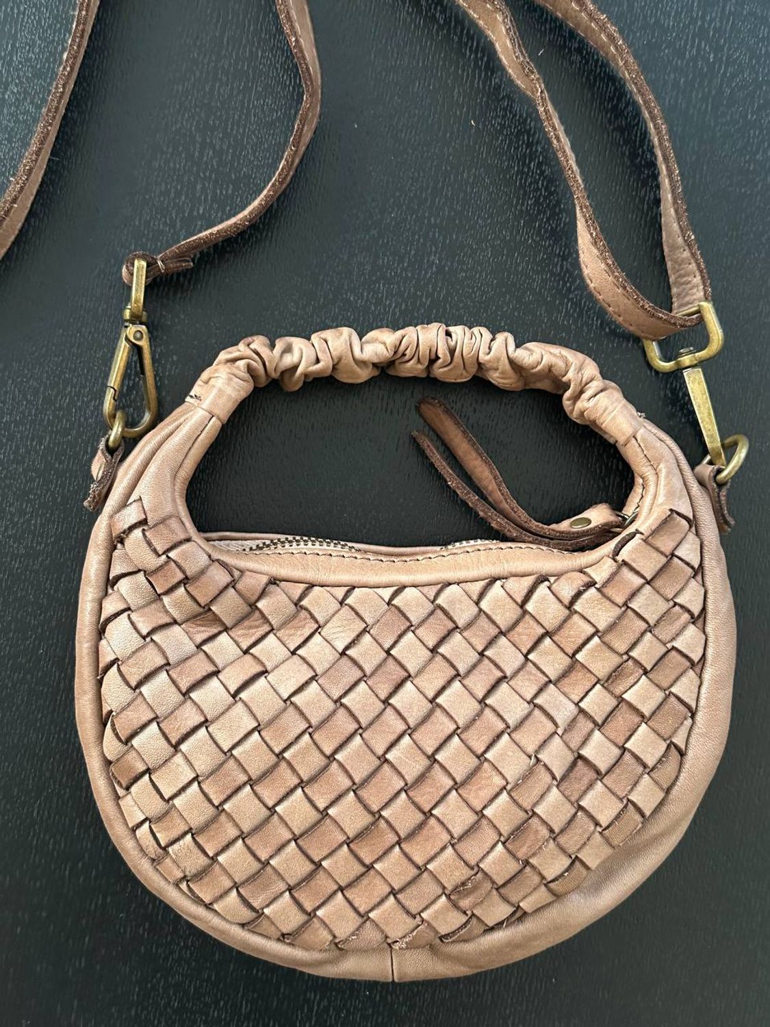 Hahdheld bag, UNO VINTAGE, MANICO (taupe)