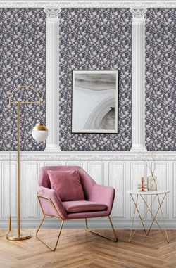 Ламинированная панель ПВХ Росария черная 2700х250мм