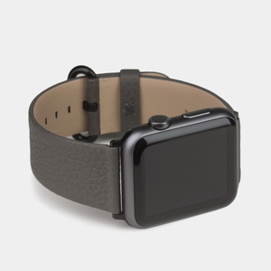 Ремешок для Apple Watch 44/45/46 mm из кожи теленка, серого цвета