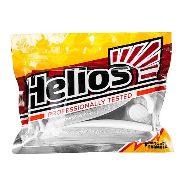Виброхвост Trofey 5.5&#39;/14см White &amp; Sparkles 4шт. (HS-25-002) Helios