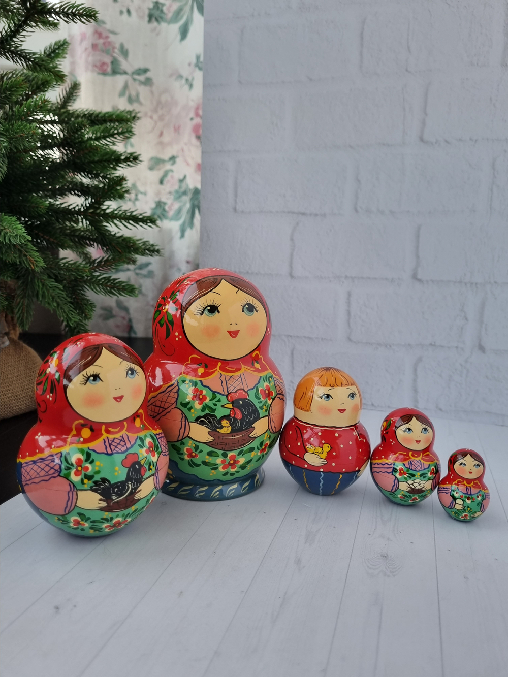 Матрёшка "с курочкой" пузатая 5мест