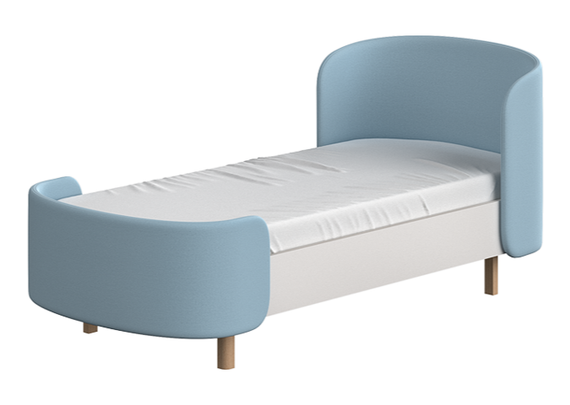 Кровать подростковая KIDI Soft размер М (голубой)