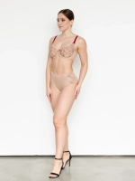 Бюстгальтер Zebra балконет мягкая чаша на каркасах (скин/бургундия)