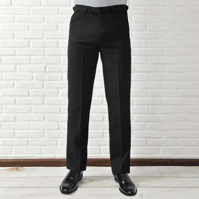 Брюки "Классика", черные, школьные 12 лет, р.160/42 (ВАЙТ КОТТОН)