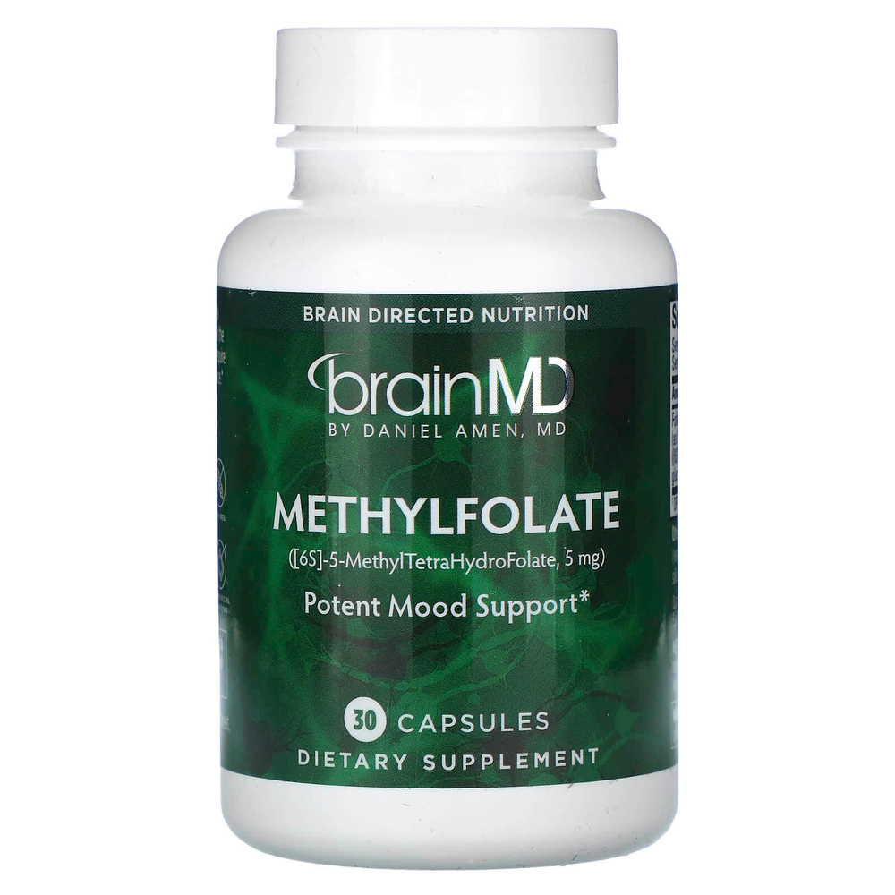 BrainMD, Метилфолат, 5000 мкг, 30 капсул