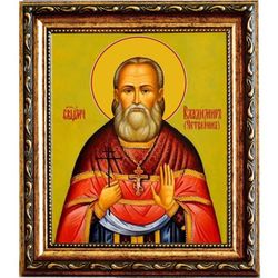 Владимир Четверин, священномученик пресвитер. Икона на холсте.