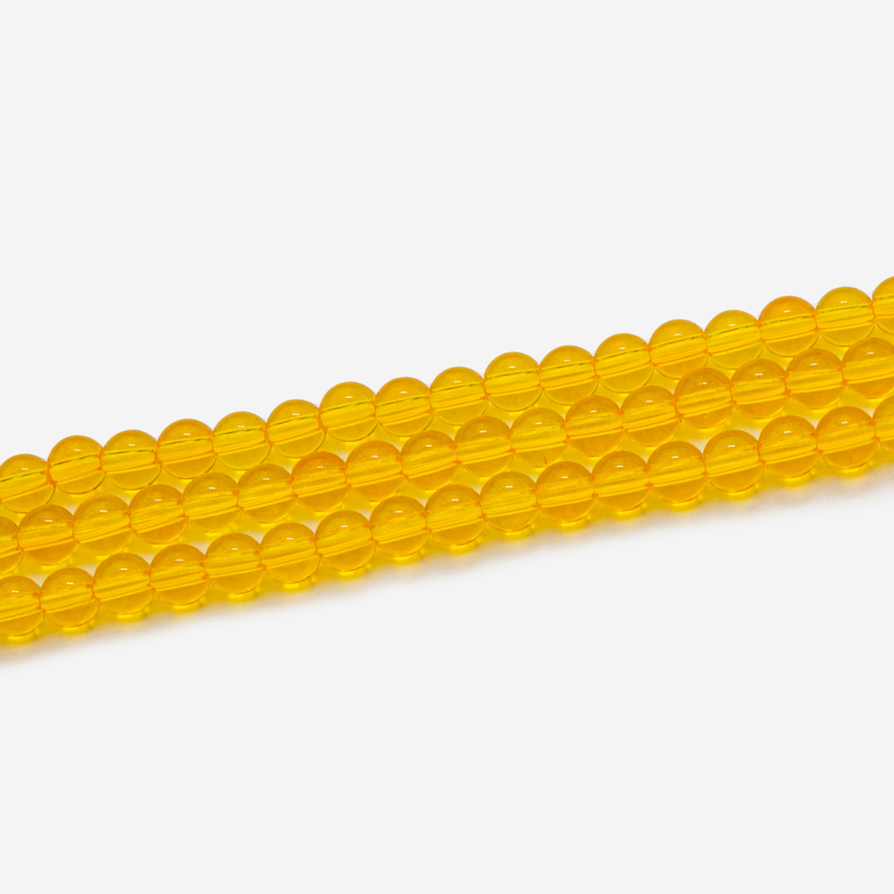 Стеклянные бусины, оттенок "Золото", шар, 4мм