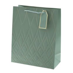GAEM Пакет подарочный M (бумага 210г/м2, блок 12шт), L26 W12 H32 см, 4в.