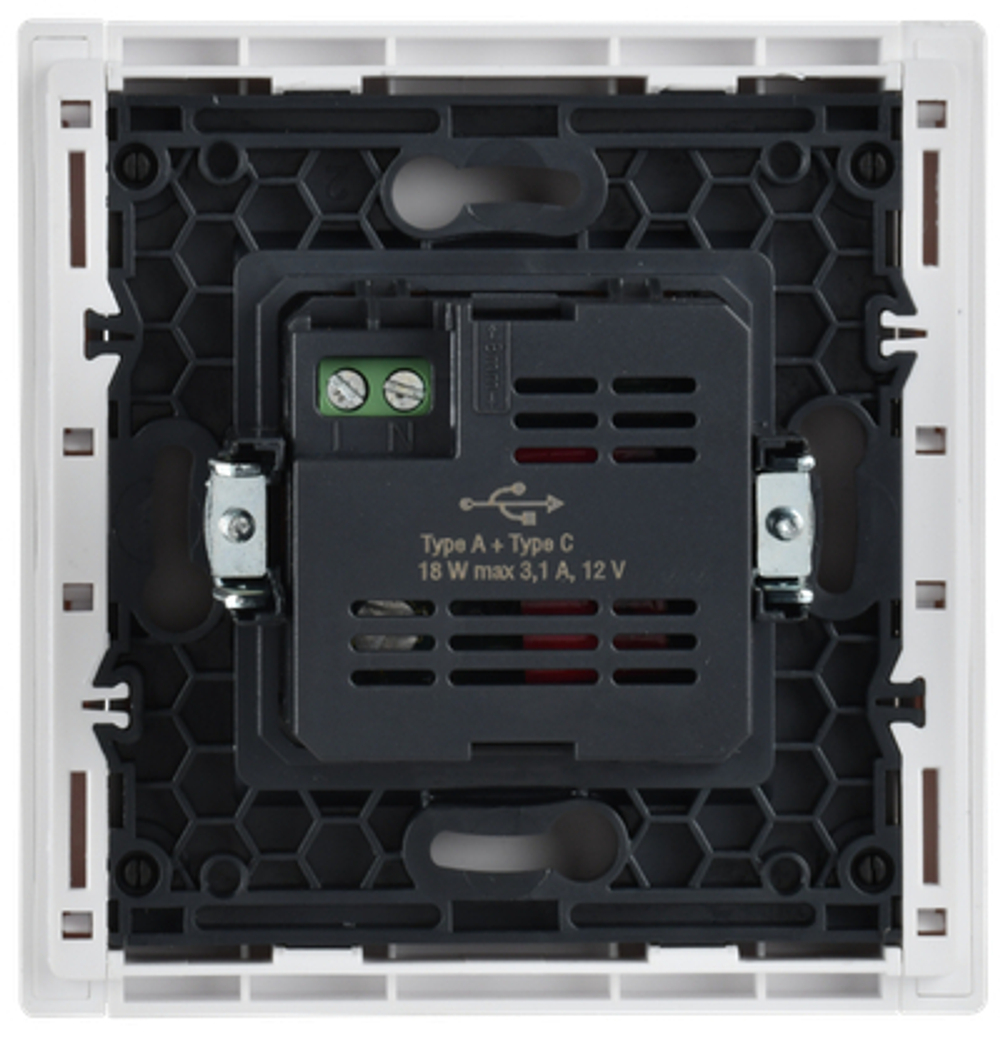 FORTE&PIANO Розетка USB A+C 18Вт FP251 белый IEK