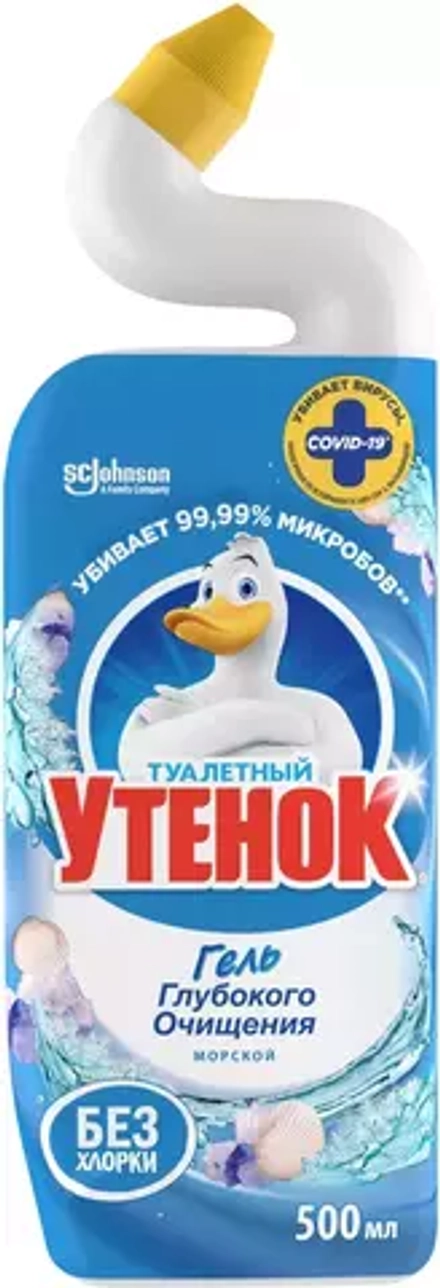Туалетный Утенок Чистящее средство для унитаза Морской, гель, 500 мл