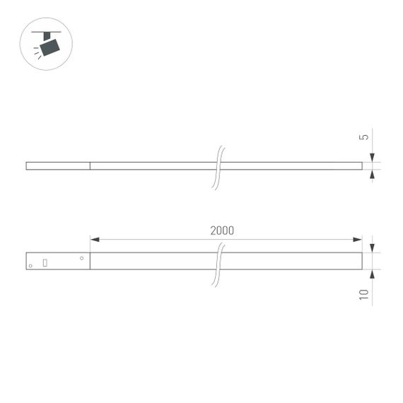 Трековый светодиодный светильник Arlight Mag-Microcosm-Flat-Elastic-L2000-16W Warm3000 043250