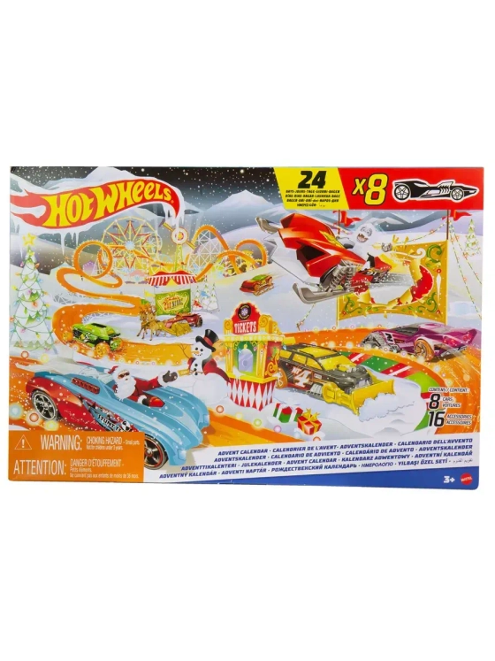 Набор Адвент календарь Хот Вилс HCW15 с 8 машинками