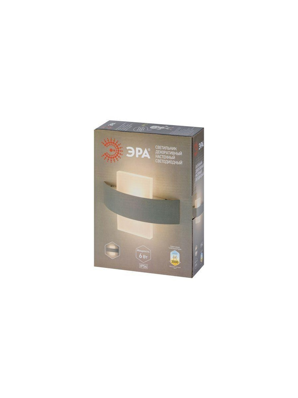 Светильник WL7 WH+WH декор. подсветка светодиод. 6Вт IP54 бел. ЭРА Б0034604