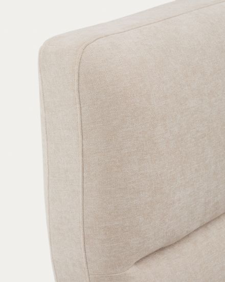 Кровать Dafra бежевого цвета из шенилла с ящиком для хранения 160 х 200 см