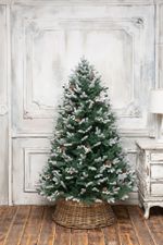 Заснеженная ель с шишками «Амелия» (литая хвоя) 150 см / 1.5 м