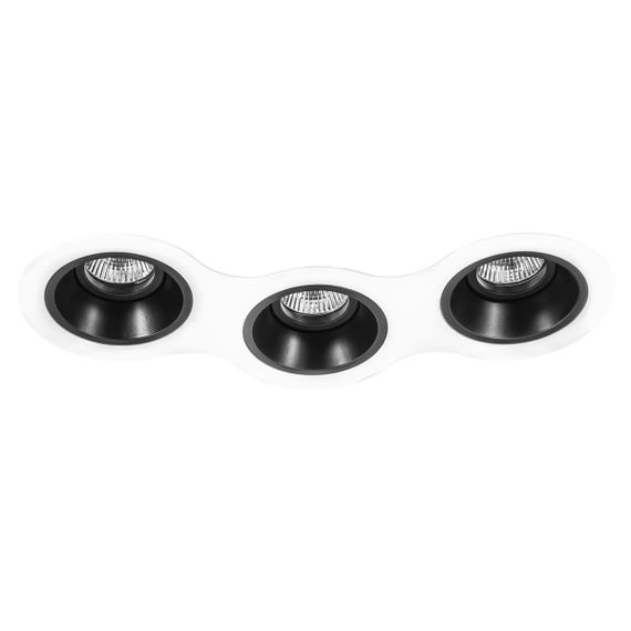 Комплект из светильников и рамки Lightstar Domino Round (214696+214607+214607+214607) D696070707