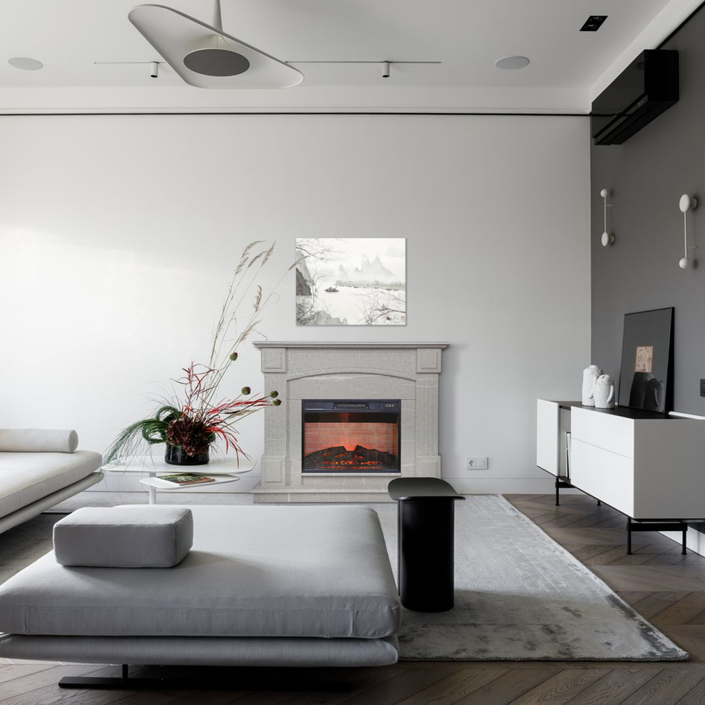 Каминокомплект Real Flame Carolina 24/25,5 WT-F714 с очагом Irvine 24