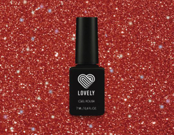 Гель-лак со светоотражающими частицами Lovely, коллекция "Jewel", оттенок искрящегося рубина,7 m