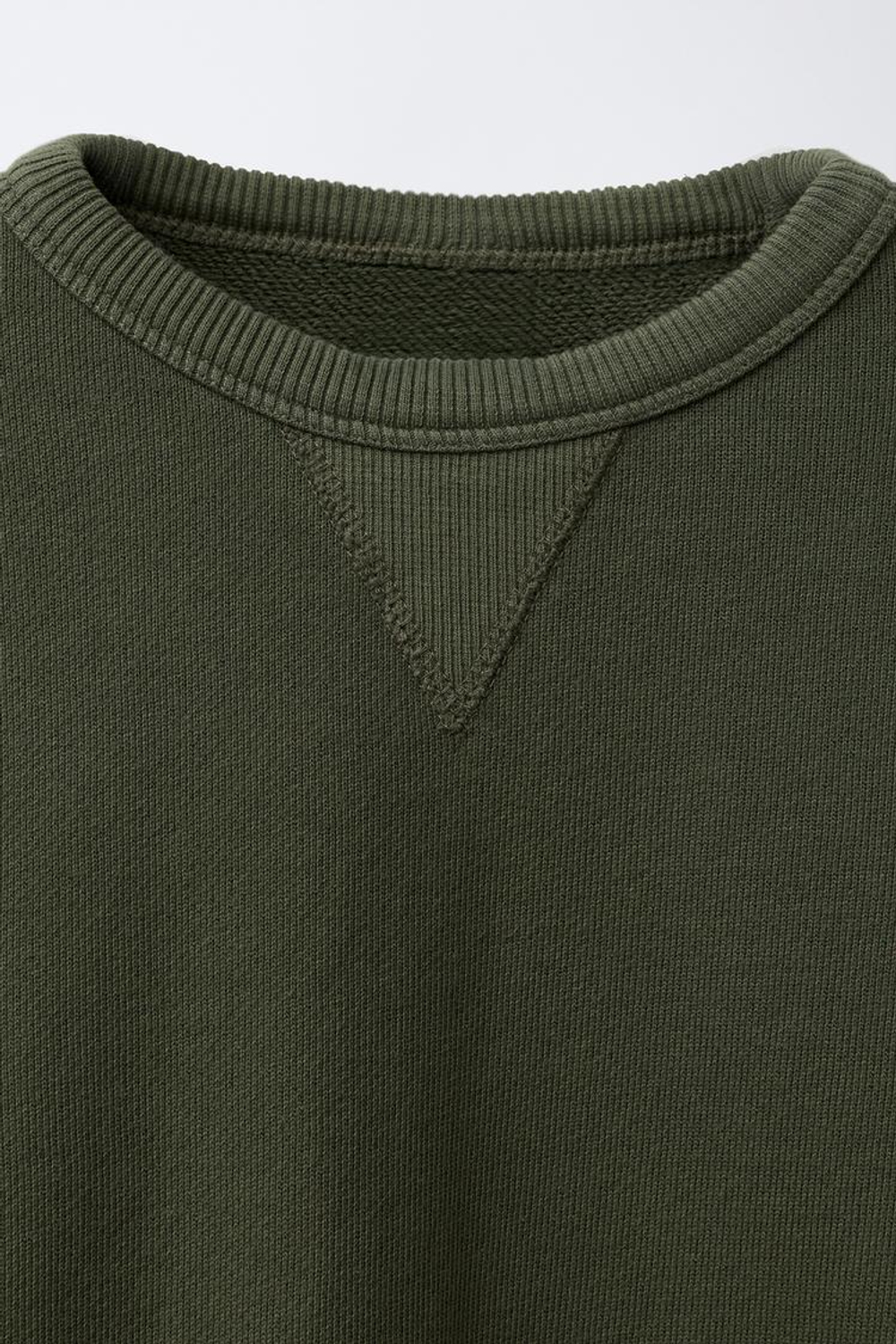 ZARA Х BENSIMON ® ТОЛСТОВКА С КРУГЛЫМ ВЫРЕЗОМ, ХАКИ