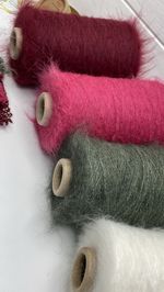 Пряжа для вязания кид мохер с мериносом на бобине (200 гр на конусе)