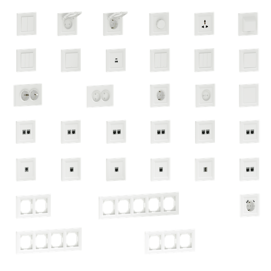 Рамка 2-я,  Wave матовый белый,  серия A07