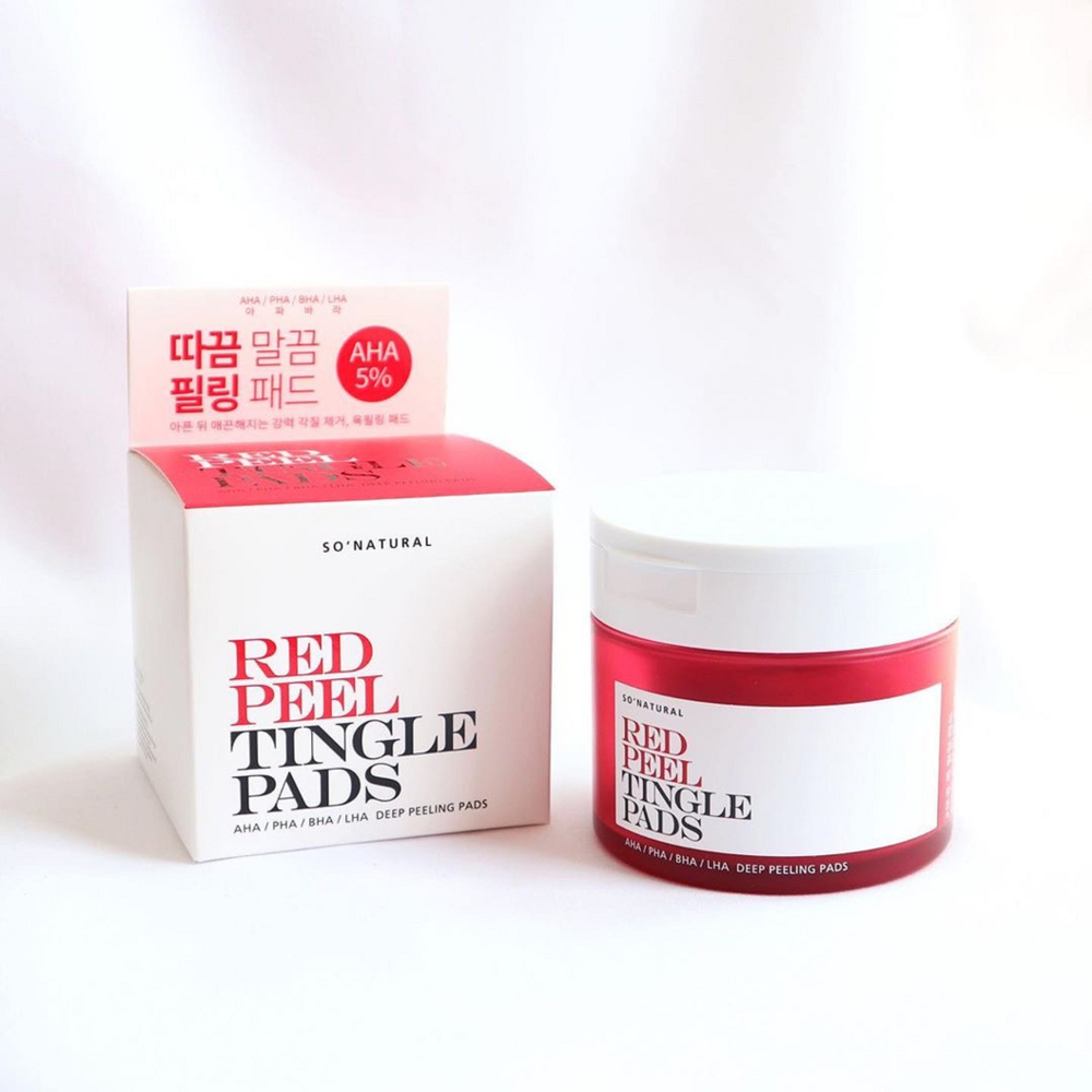 So Natural Red Peel Tingle Pad кислотные пады с тингл- эффектом