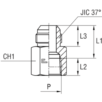Соединение FS JIC 7/16 - NPTF 1/4