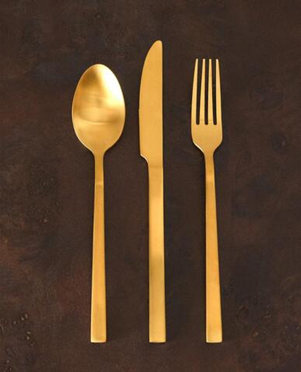 ZARA HOME НАБОР СТОЛОВЫХ ПРИБОРОВ( 4 ШТ.), ЗОЛОТОЙ