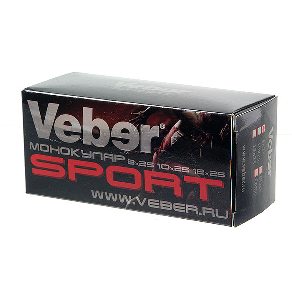 Монокуляр Veber Ultra Sport 8x25, черный