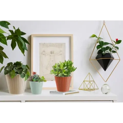 Горшок для цветов пластиковый 3,3л d-19см «Sand» c дренажной вставкой, белый