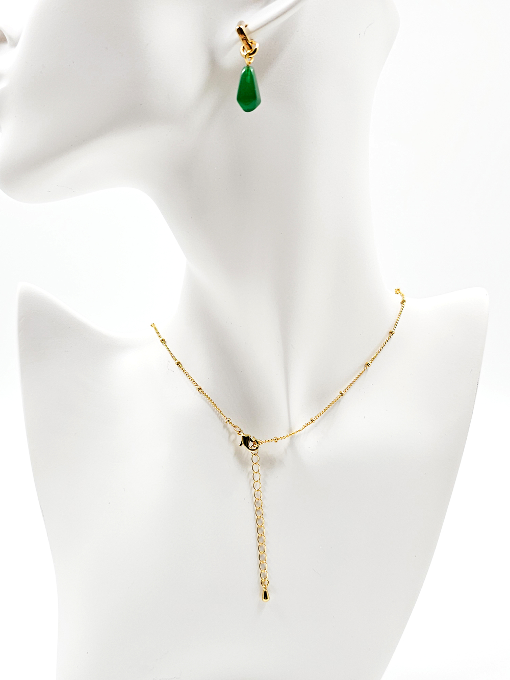 Комплект серьги и подвеска из натурального камня агат