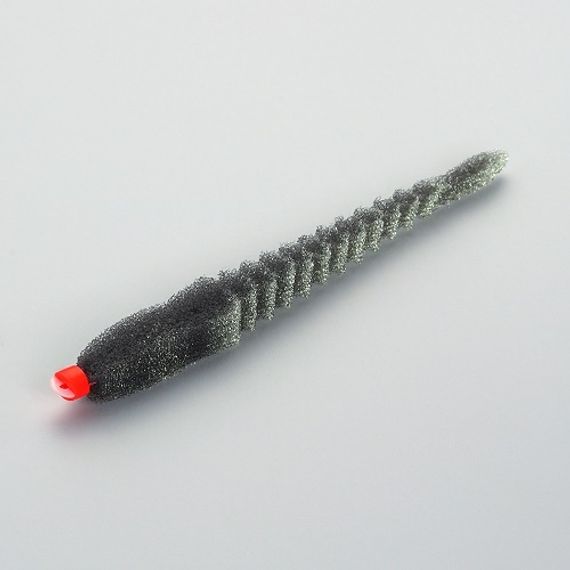 Приманка поролоновая 3D Ex WORM Black 10см под офсетный крючок № 1, 2, 4