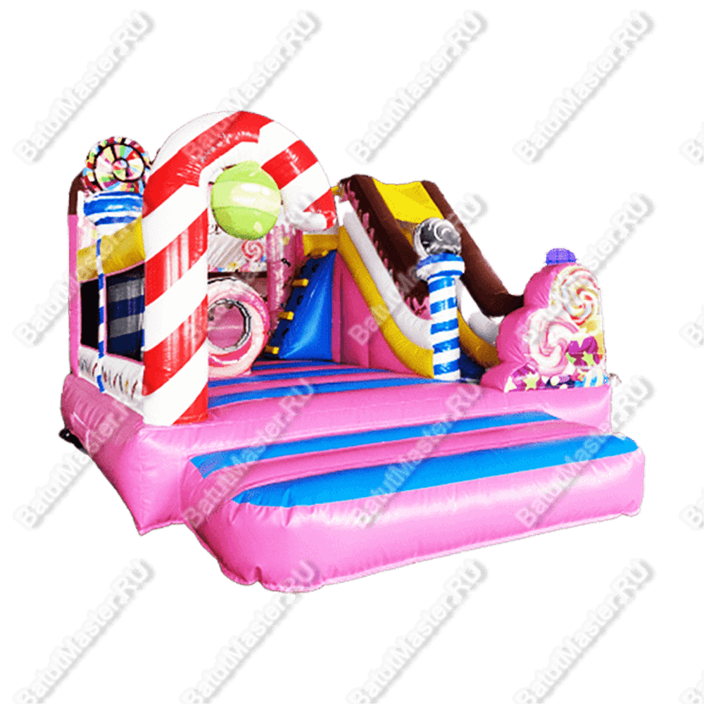 Надувная горка "Королевство сладостей" 5*4*3,9 м