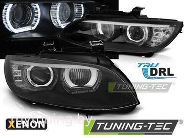 Передние фары ANGEL EYES LED BLACK HID для BMW 3 E92 E93