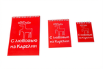 Блокнот на пружине в ассортименте