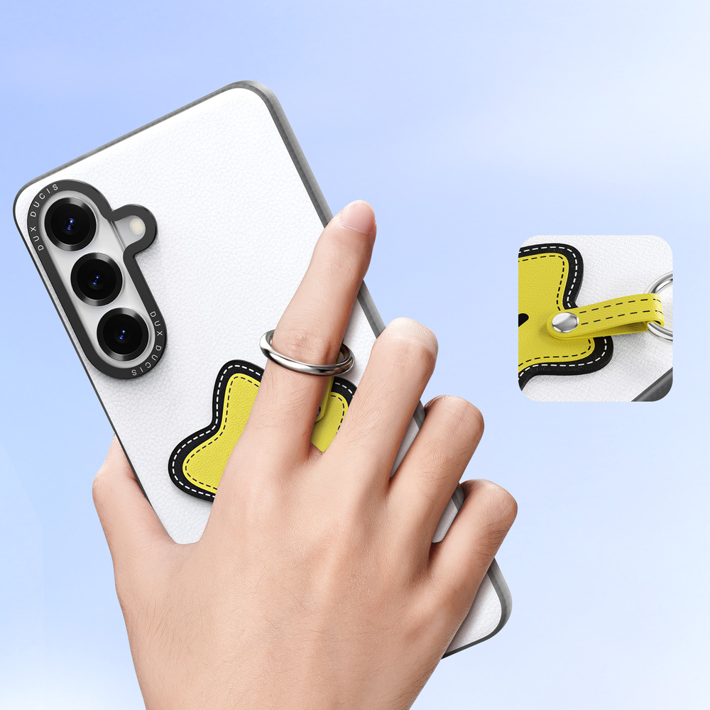 Чехол белого цвета (Snow White) для Samsung Galaxy S26+ Плюс, серия Luvy Series Case (со съемным ремешком) от Dux Ducis