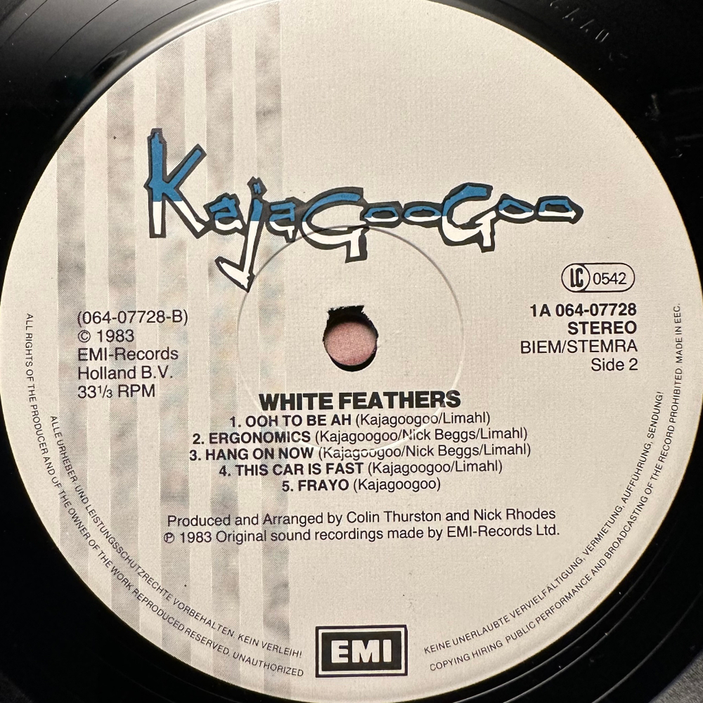 KajaGooGoo - White Feathers (Европа 1983г.)