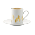 Набор чашек для кофе с блюдцами fir metallic, 100 мл, 2 шт.