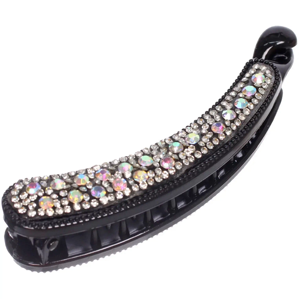 Заколка - банан для волос в пакете «PREMIUM», панадэро, цвет чёрный, 10см