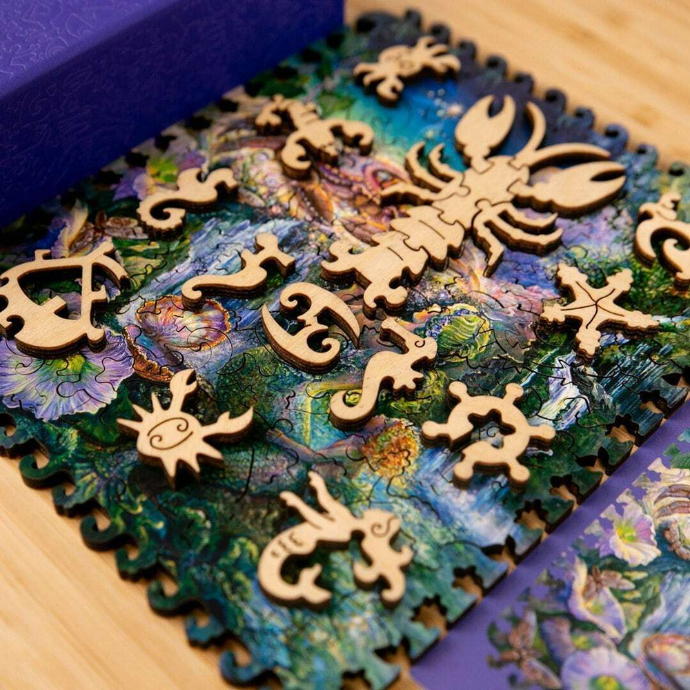 Знак зодиака - Рак от DAVICI - сборные пазлы причудливой формы, это картины, которые вы собираете сами