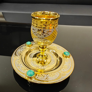 Набор с рюмочкой "Малахитовый"