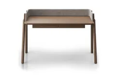 Стол письменный Basic 140*60 см (натуральный дуб, бежевый рогожка)