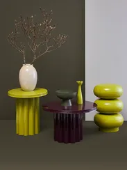 Столик кофейный Vivlend, D57 см, ночная слива