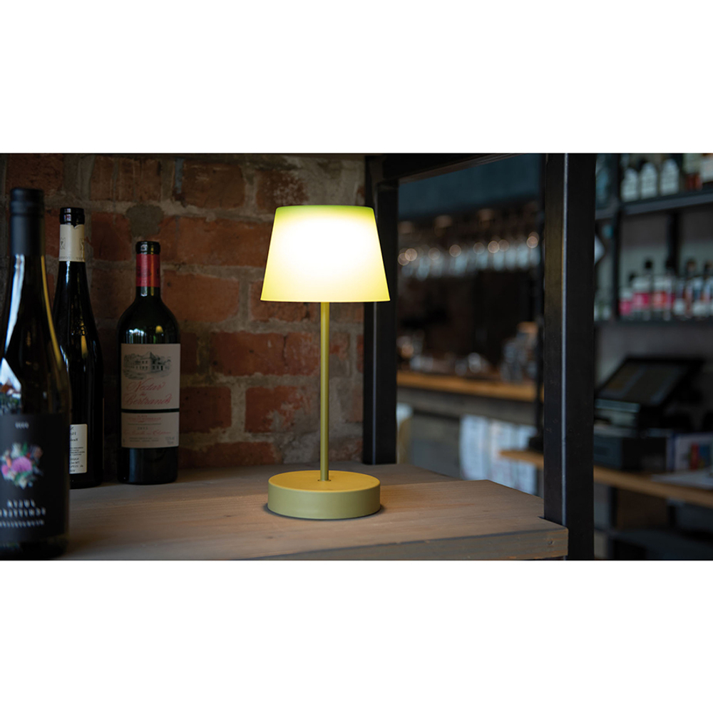 Лампа настольная oscar usb, 14,5х14,5х34 см, оливковая