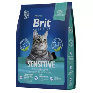 Сухой корм Brit Premium Cat Sensitive с ягненком и индейкой для кошек