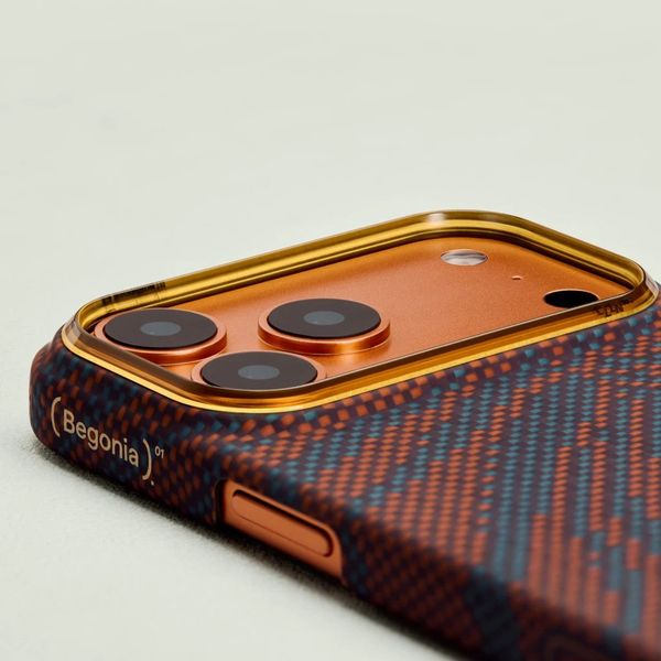 Чехол Pitaka Edge Case для iPhone 17 Pro, Пылающий оранжевый | Burning Orange