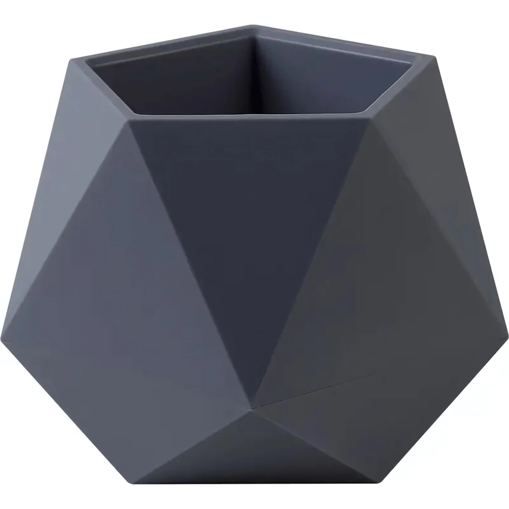 Кашпо для цветов пластиковое 0,72л d-13см «Абремо» Антрацит