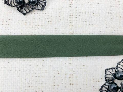 Косая бейка, ш. 2 см, т. хаки