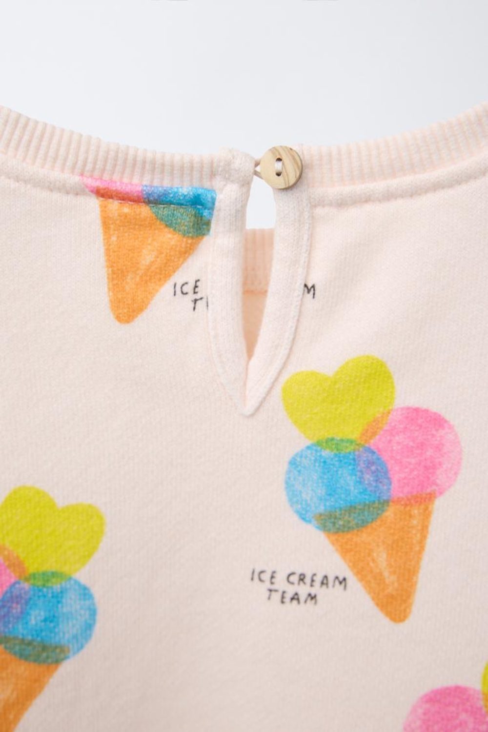 ZARA ТОЛСТОВКА С ПРИНТОМ «МОРОЖЕНОЕ», РОЗОВЫЙ