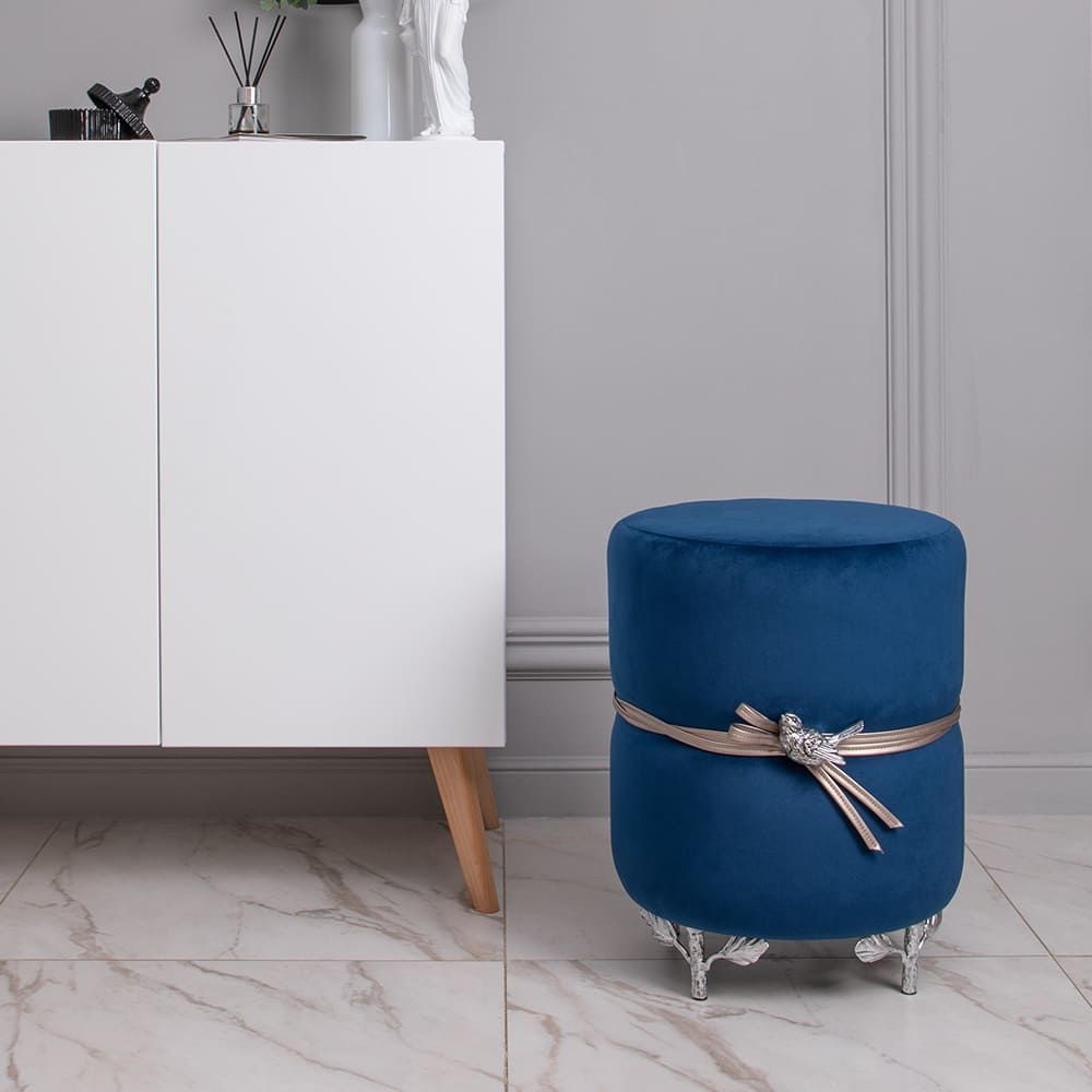 Банкетка Терра Эйри Confetti-Blue Античное серебро